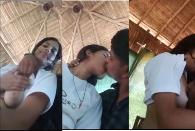 fsiblog club mms video boyfriend pressing and sucking girlfriend big boobs in public park