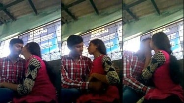 New Indian sex mms bf kissing and boobs pressing gf in public place