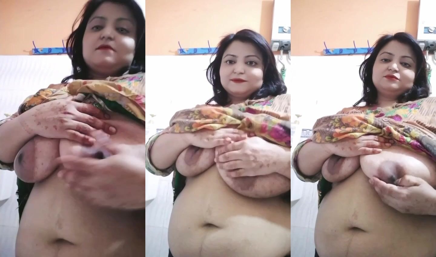 masa49 mms horny big boobs Muslim Milf showing nude pussy to young son on live nude video call