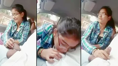 Xnxx Indian XXX Video Viral MMS student give blowjob to teacher in Car