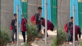 Indian Viral Leaked MMS school girl give blowjob and outdoor sex with lover caught on hidden cam