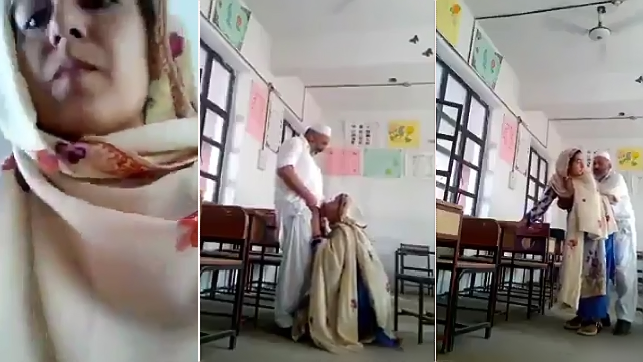 Latest Viral MMS Pakistani Teacher Caught Fucking Old Principal in Classroom