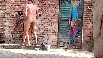 RajWap XXX Hidden Camera mms record horny couple fucking in open place